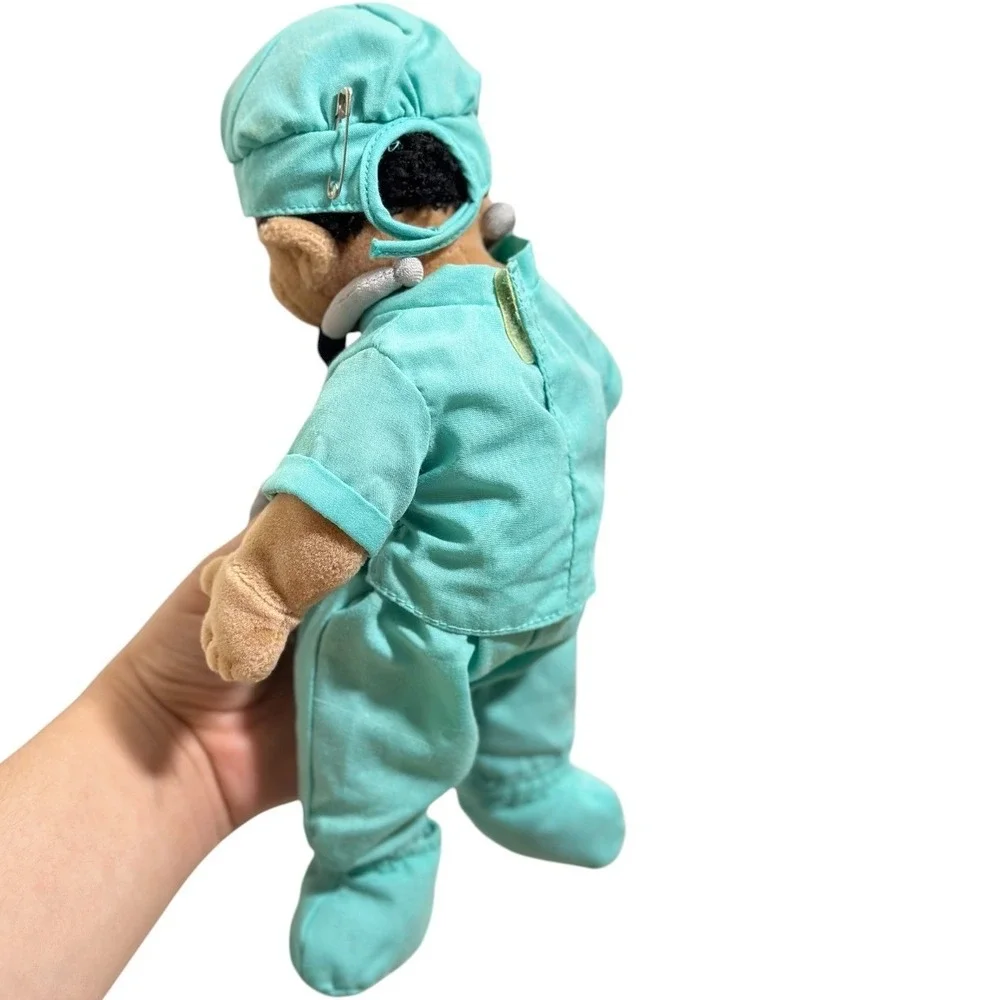 Ty Beanie Vntg Kids Boomer Fireman and Cutie Doctor‎ Plush Doll Set with Ty Gear